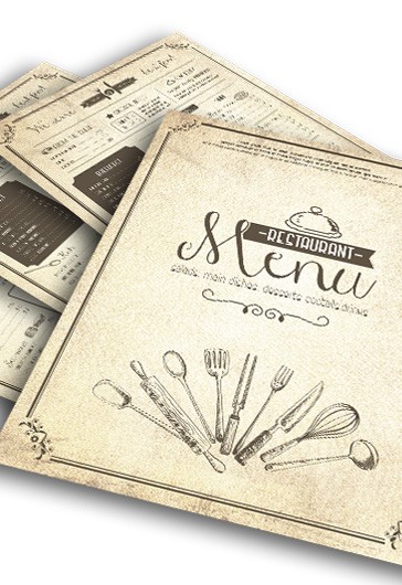 Vintage Menu Design Psd