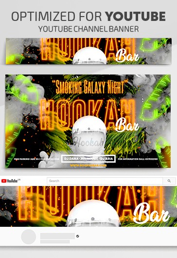 White Creative Hookah Youtube Premium Social Media Template Psd By