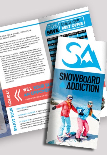 Brochure Trois Volets Pour Ski Snowboard By Elegantflyer