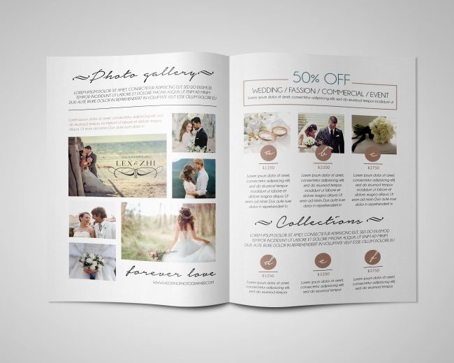 Wedding Photography Premium Bi-Fold PSD Brochure Template 10 Wedding Photography Premium Bi-Fold PSD Brochure Template 10