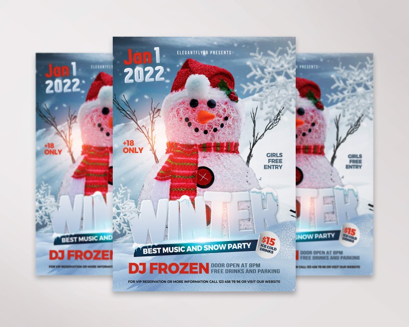 12 Winter Party – Premium PSD Flyer Template 12 Winter Party – Premium PSD Flyer Template