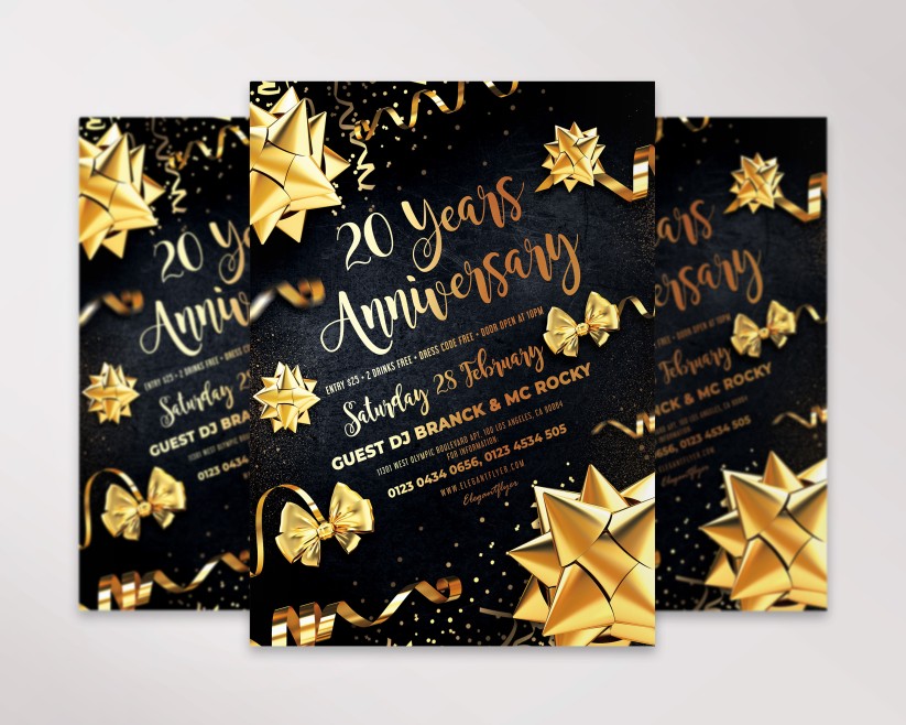 20 YEARS ANNIVERSARY - FLYER PSD TEMPLATE 021 20 YEARS ANNIVERSARY - FLYER PSD TEMPLATE 021