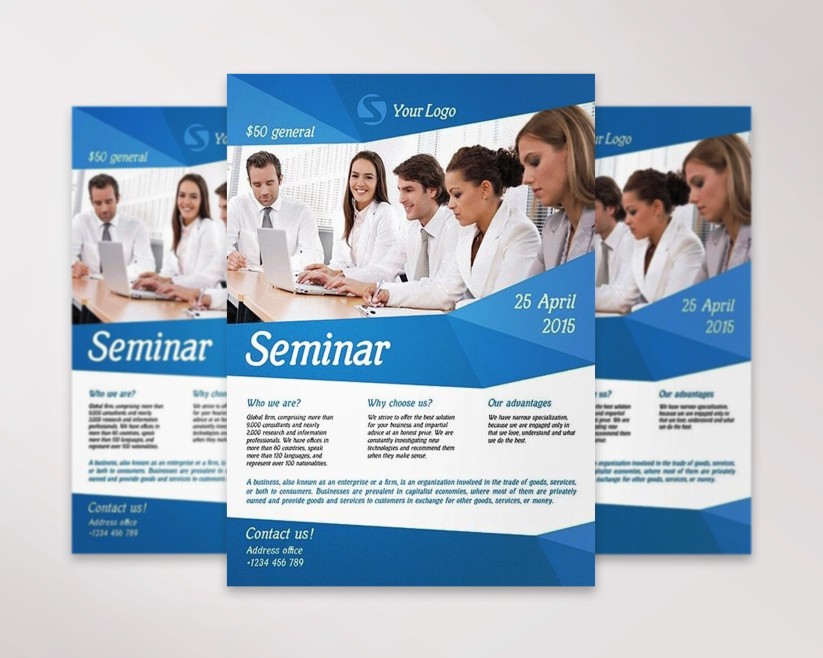 Business Seminar – Free Flyer PSD Template 4 Business Seminar – Free Flyer PSD Template 4