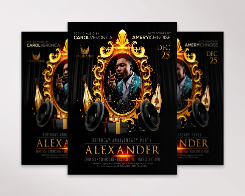24 BIRTHDAY - PREMIUM PSD FLYER TEMPLATE 24 BIRTHDAY - PREMIUM PSD FLYER TEMPLATE
