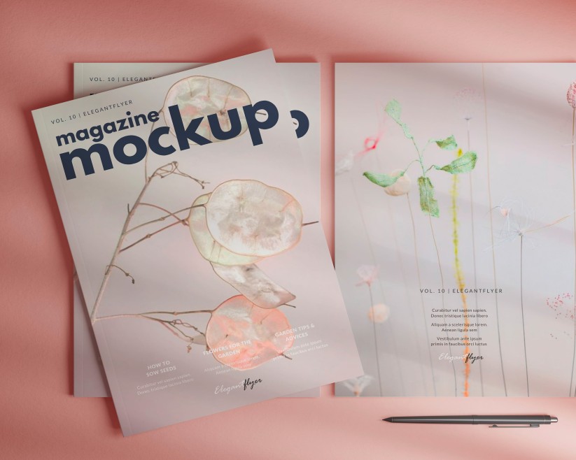 Free Magazine Mockup Set in PSD Free Magazine Mockup Set in PSD