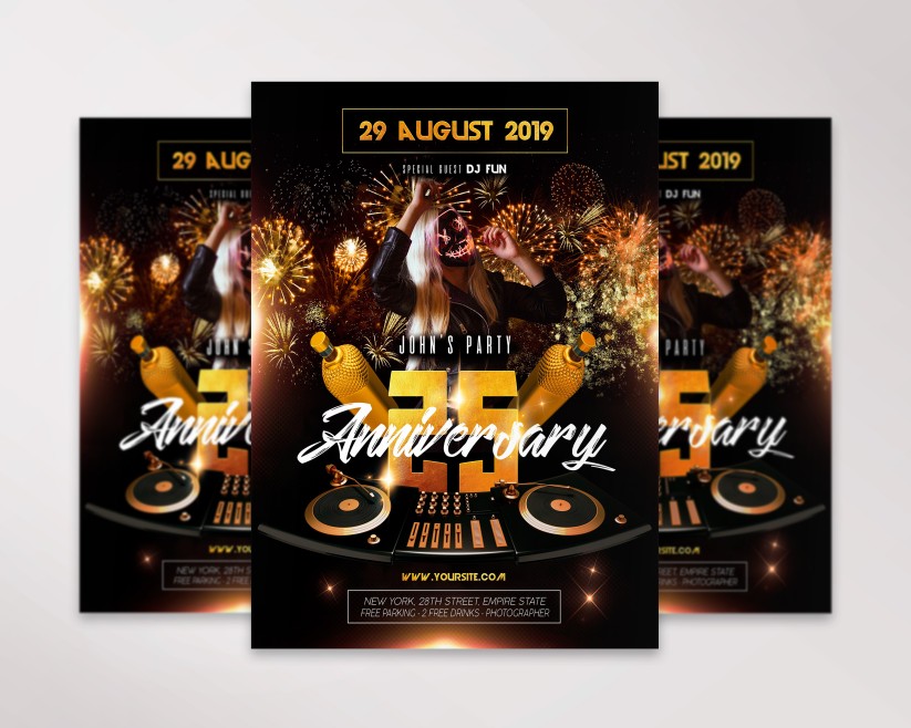 ANNIVERSARY - PREMIUM PSD FLYER TEMPLATE 038 ANNIVERSARY - PREMIUM PSD FLYER TEMPLATE 038