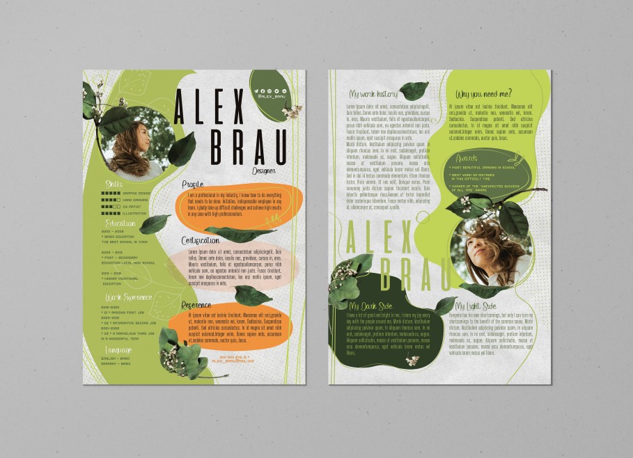 green organic cv template green organic cv template