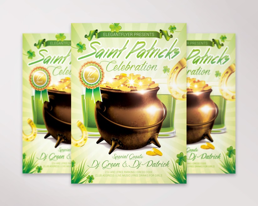 St.Patrick’s Day Celebration Flyer PSD Template 16 St.Patrick’s Day Celebration Flyer PSD Template 16