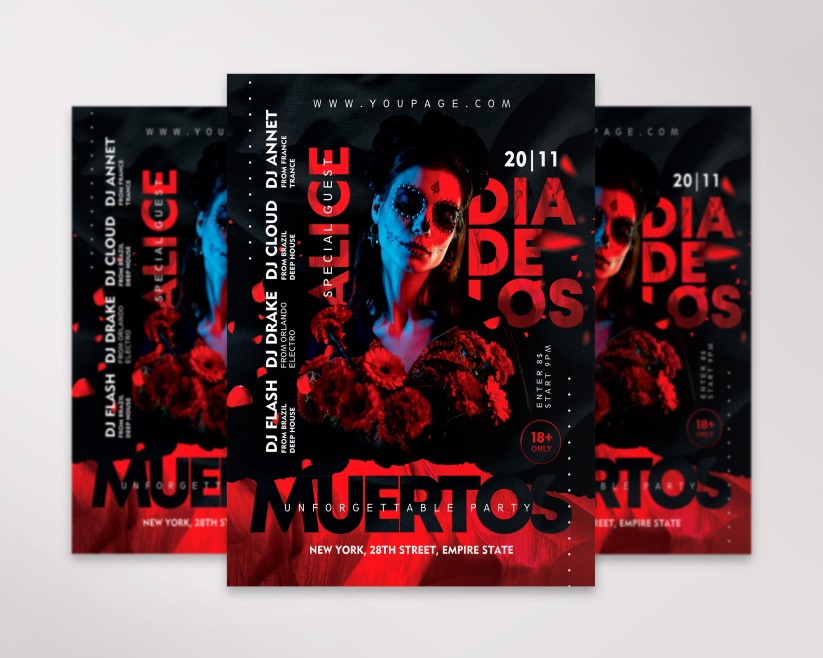 Dia De Los Muertos flyer Dia De Los Muertos flyer