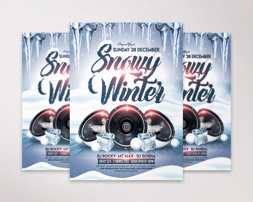 19 Snowy Winter – Flyer PSD Template 19 Snowy Winter – Flyer PSD Template