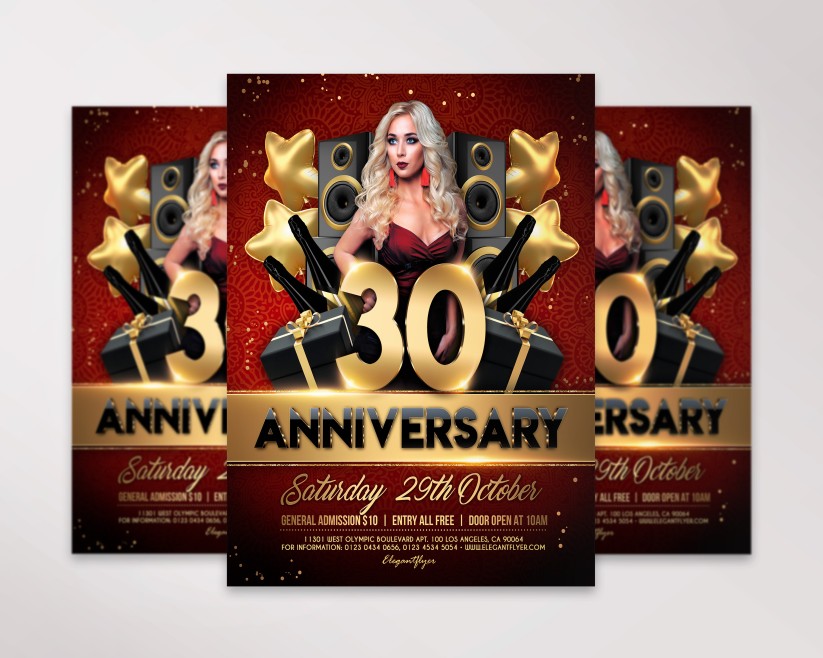 30 ANNIVERSARY - FLYER PSD TEMPLATE 028 30 ANNIVERSARY - FLYER PSD TEMPLATE 028