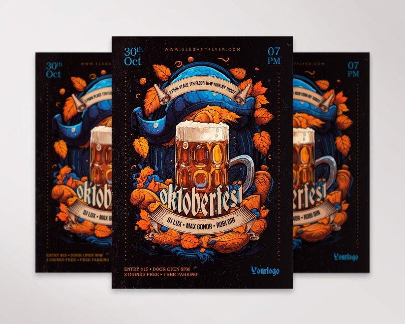 3 Oktoberfest – Free PSD Flyer Template 3 Oktoberfest – Free PSD Flyer Template