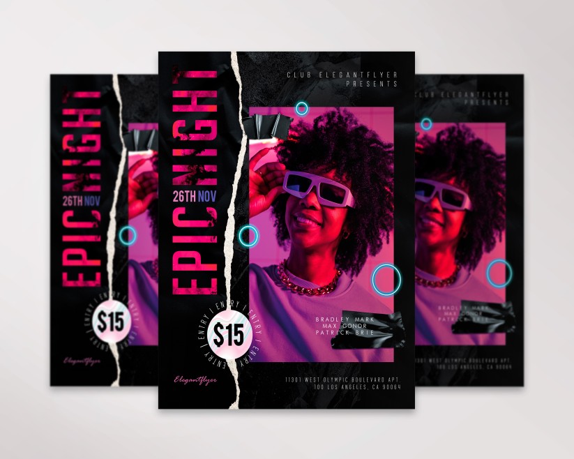 22 EPIC NIGHT - PREMIUM PSD FLYER TEMPLATE 22 EPIC NIGHT - PREMIUM PSD FLYER TEMPLATE