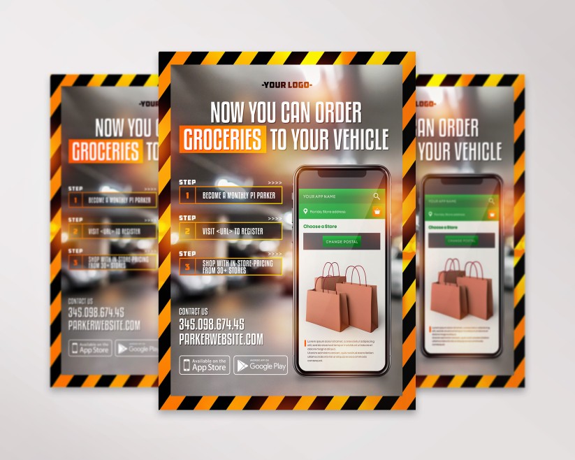 DELIVERY SERVICE APP - FREE PSD FLYER TEMPLATE DELIVERY SERVICE APP - FREE PSD FLYER TEMPLATE