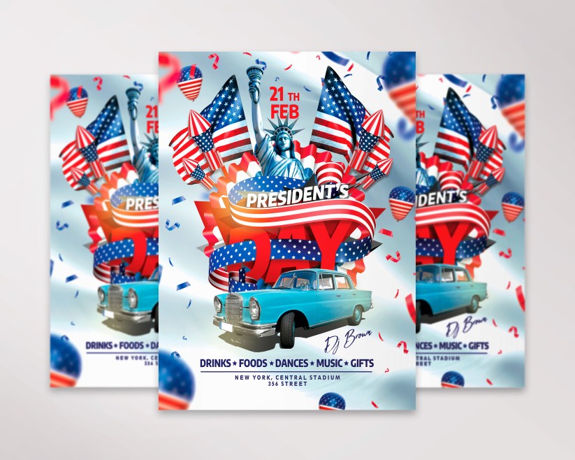 President’s Day – Free Flyer PSD Template President’s Day – Free Flyer PSD Template