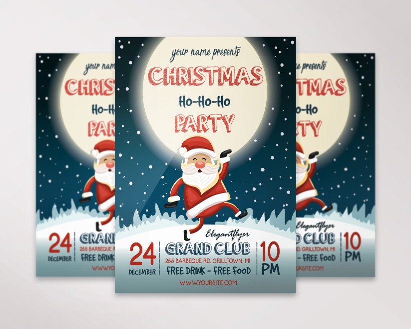 Christmas Party Music Flyer 017 Christmas Party Music Flyer 017