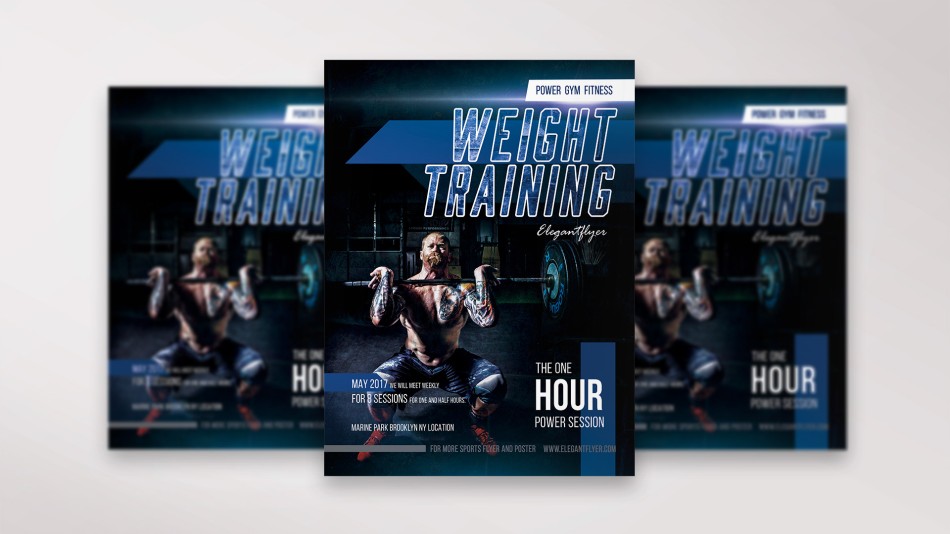 Weight Training Flyer PSD Template Weight Training Flyer PSD Template