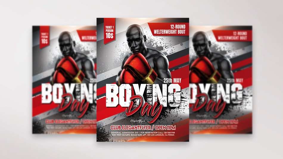 boxing day free flyer PSD Template boxing day free flyer PSD Template