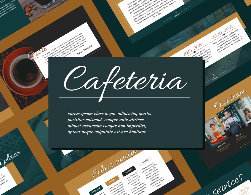 Cafeteria – free Google Slides template Cafeteria – free Google Slides template