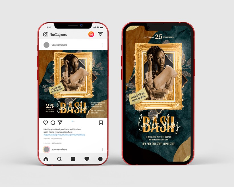 Birthday Bash – Free Instagram Stories Template in PSD + Post Template Birthday Bash – Free Instagram Stories Template in PSD + Post Template