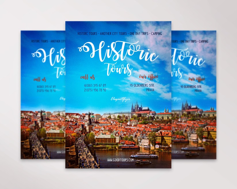 Historic Tours Flyer PSD Template Historic Tours Flyer PSD Template