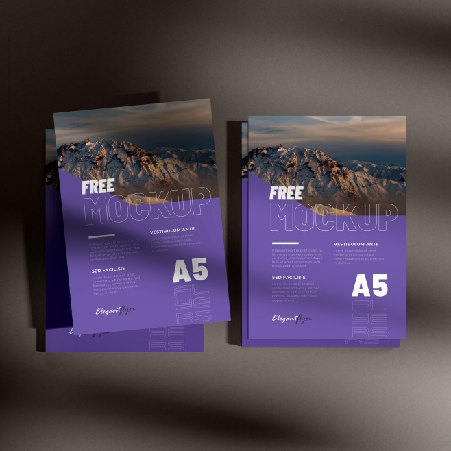3 Free Flyers Mockup in PSD 3 Free Flyers Mockup in PSD