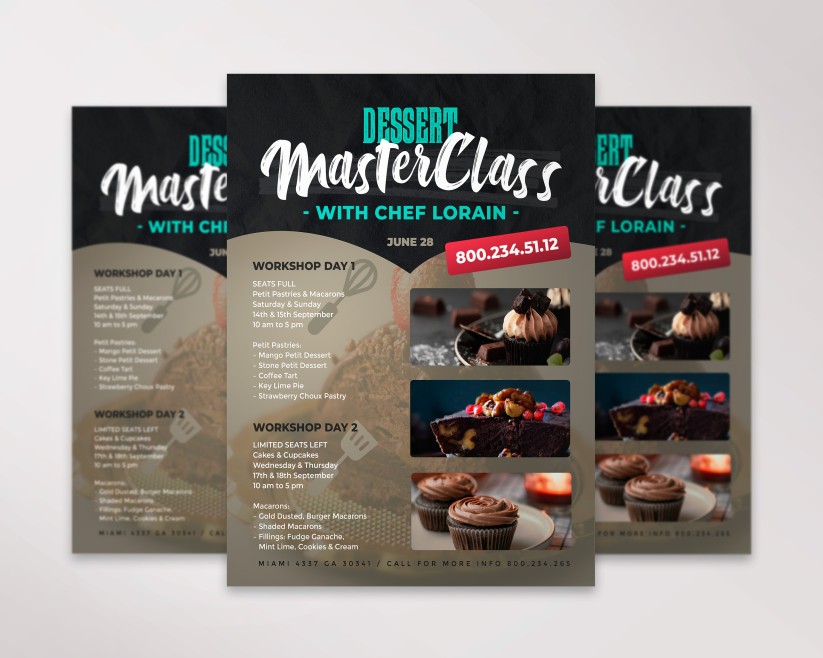 Masterclass – Free Flyer PSD Template Masterclass – Free Flyer PSD Template