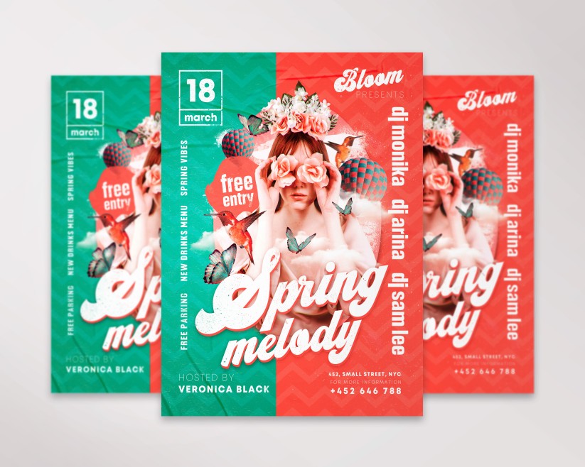 Bright Spring Melody Party Flyer Bright Spring Melody Party Flyer