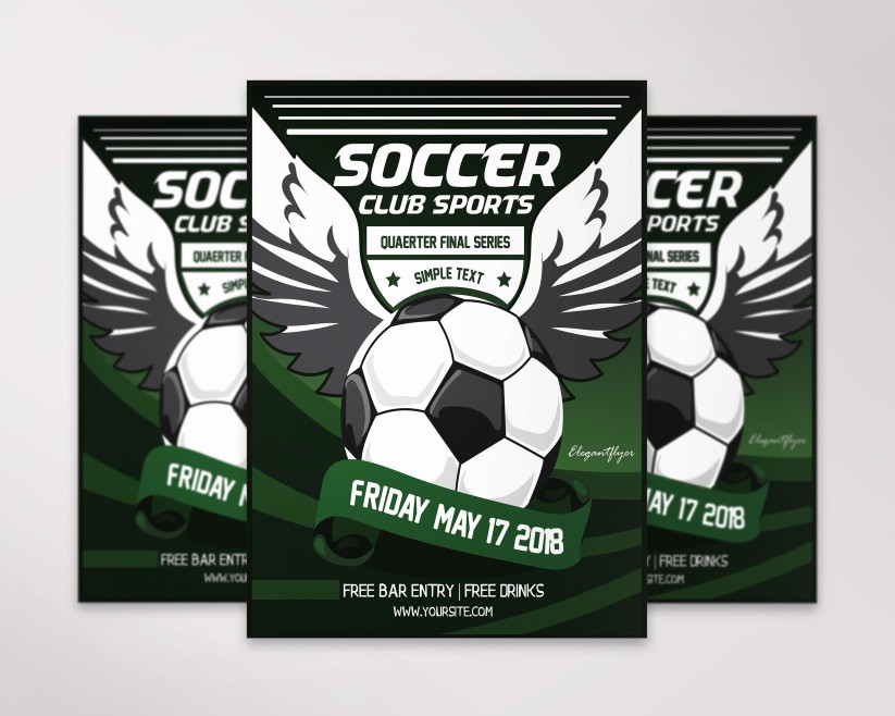 Soccer Free Flyer PSD Template 9 Soccer Free Flyer PSD Template 9