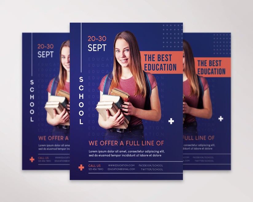 Education – Free PSD Flyer Template 1 Education – Free PSD Flyer Template 1
