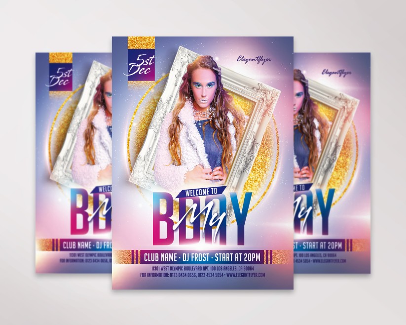 WELCOME TO MY BIRTHDAY! - PREMIUM PSD FLYER TEMPLATE 034 WELCOME TO MY BIRTHDAY! - PREMIUM PSD FLYER TEMPLATE 034