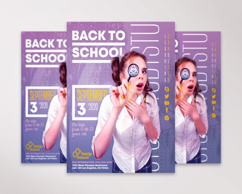 Back to School – Premium PSD Flyer Template 11 Back to School – Premium PSD Flyer Template 11