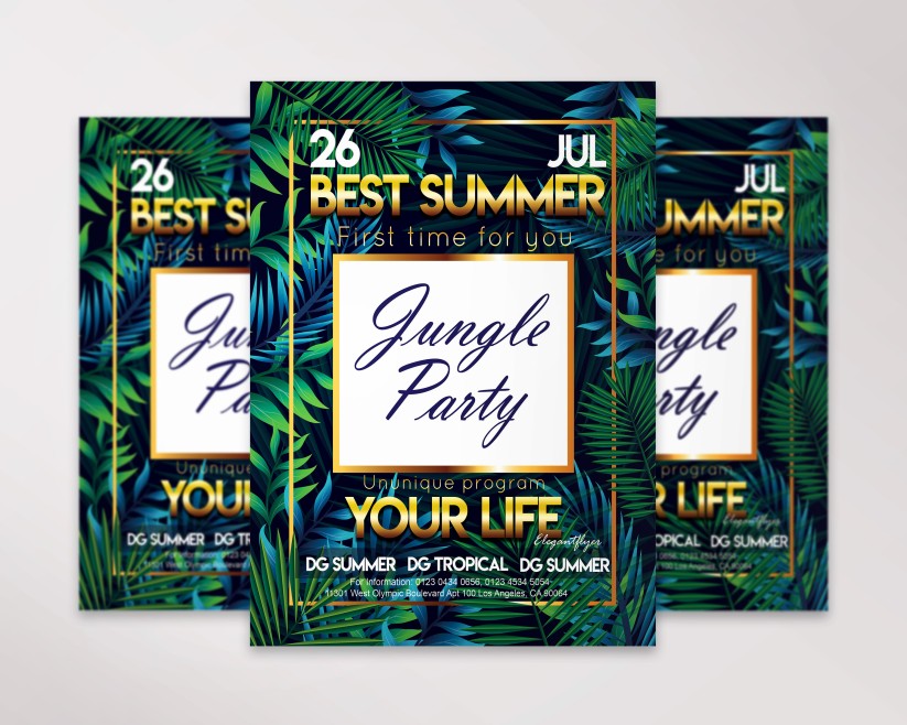 Jungle Party – Flyer PSD Template Jungle Party – Flyer PSD Template