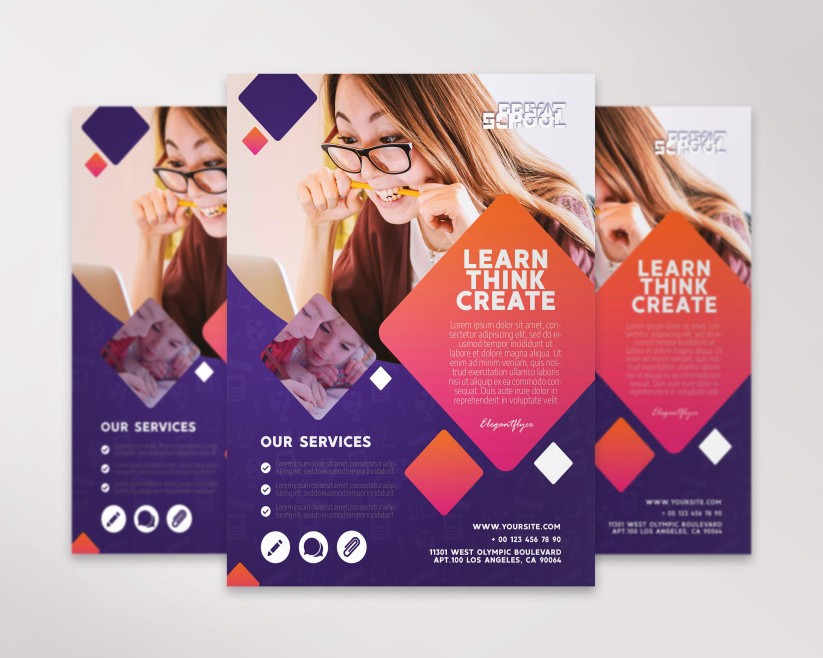 Private School – Flyer PSD Template 6 Private School – Flyer PSD Template 6