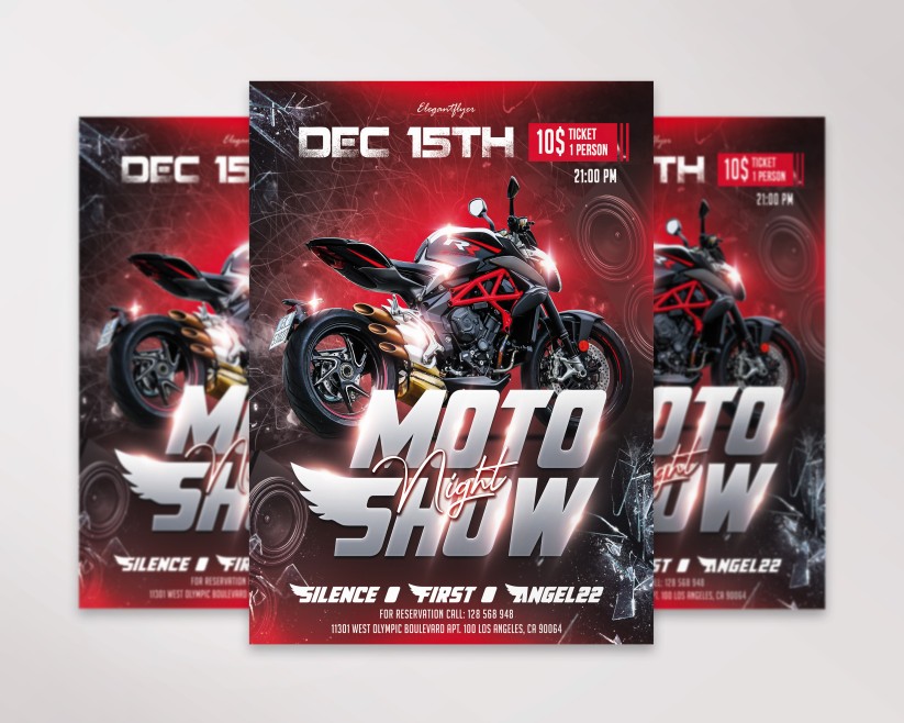 24 Moto Show Night – Premium PSD Flyer Template 24 Moto Show Night – Premium PSD Flyer Template