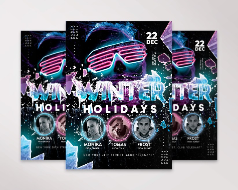 Winter Holidays – Free Flyer PSD Template Winter Holidays – Free Flyer PSD Template