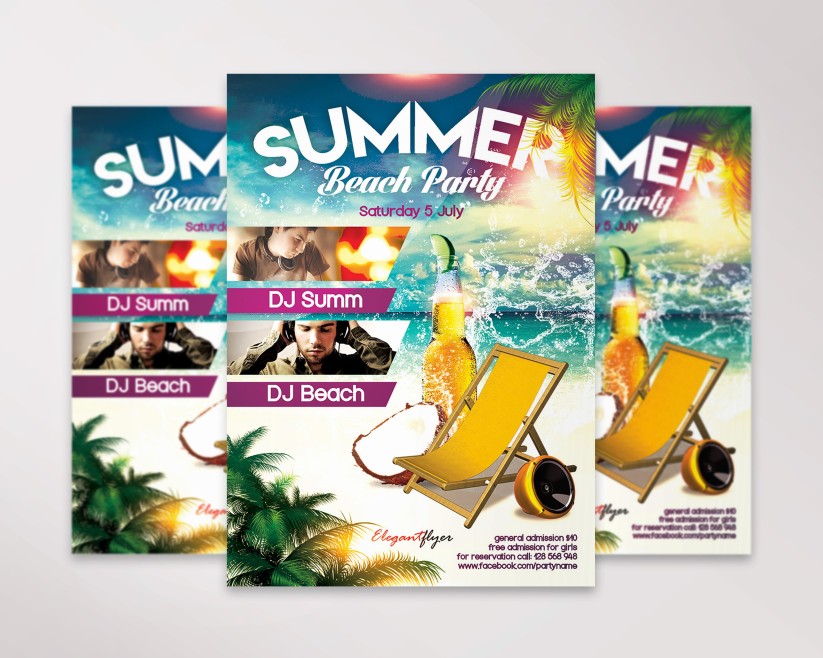 Free Flyer Summer Beach Music Free Flyer Summer Beach Music