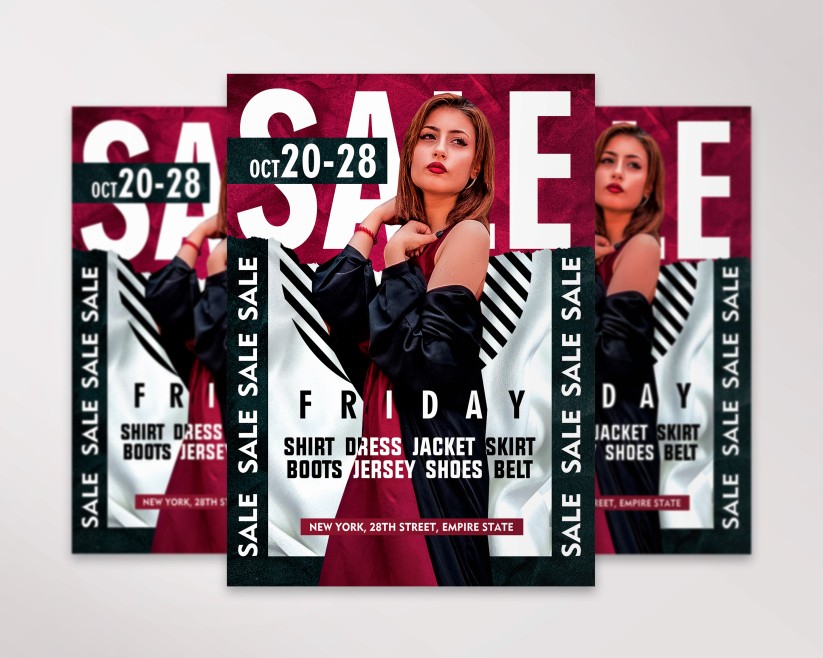 Black Sale – Free PSD Flyer Template 018 Black Sale – Free PSD Flyer Template 018