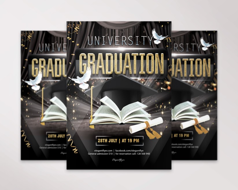 University Graduation Flyer in PSD 4 University Graduation Flyer in PSD 4
