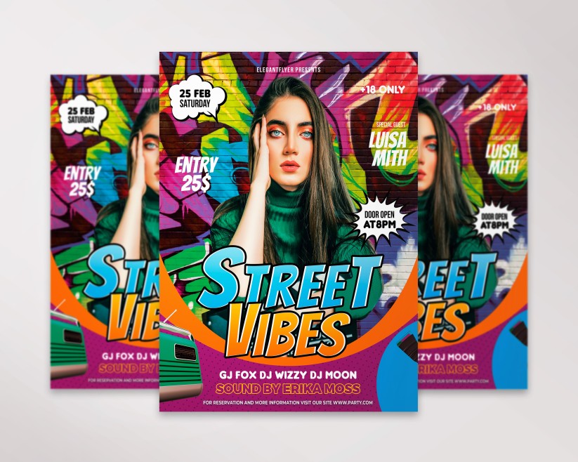 Street Vibes – Premium PSD Flyer Template Street Vibes – Premium PSD Flyer Template