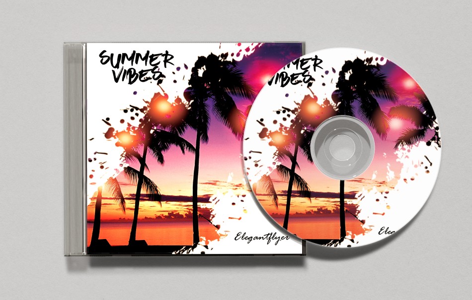 Free Summer Vibes For CD Cover Template Free Summer Vibes For CD Cover Template