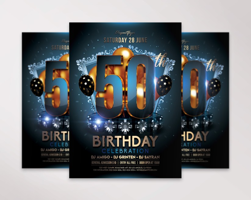 50TH BIRTHDAY PARTY - FLYER PSD TEMPLATE 023 50TH BIRTHDAY PARTY - FLYER PSD TEMPLATE 023