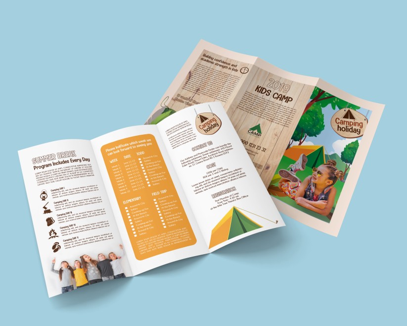 Travel Trifold Brochure PSD Template Travel Trifold Brochure PSD Template