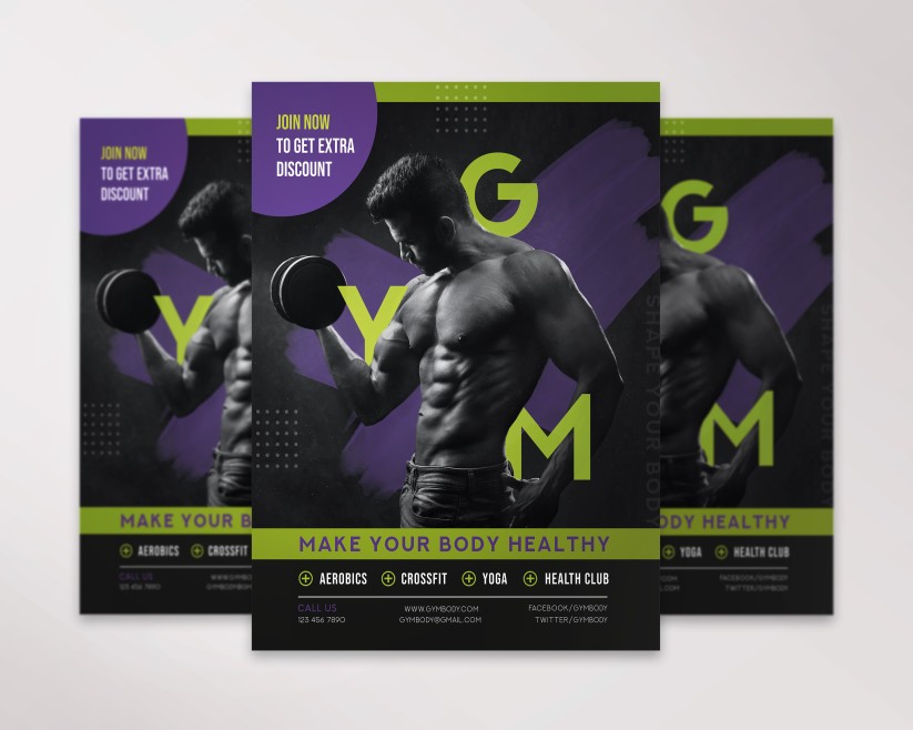9 GYM – Free PSD Flyer Template 9 GYM – Free PSD Flyer Template