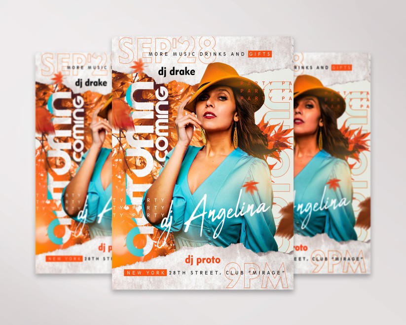 Autumn Coming Premium Flyer PSD Template Autumn Coming Premium Flyer PSD Template