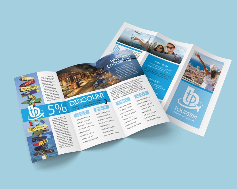 Tourism PSD Tri-Fold PSD Brochure Template Tourism PSD Tri-Fold PSD Brochure Template