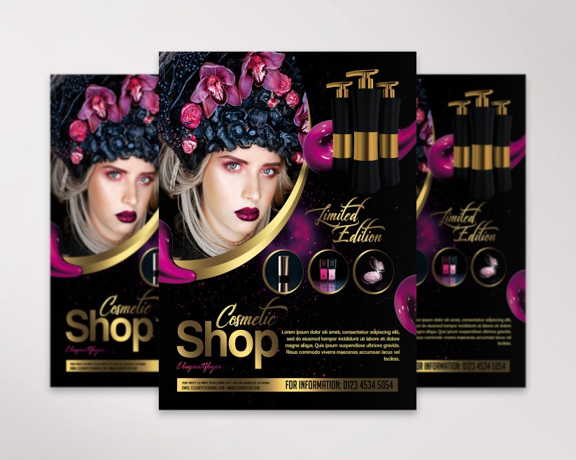 Cosmetic Shop – PSD Flyer Template 23 Cosmetic Shop – PSD Flyer Template 23