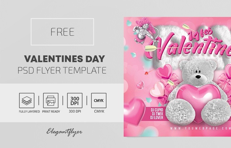 Valentines Day – Free PSD Flyer Template 01 Valentines Day – Free PSD Flyer Template 01