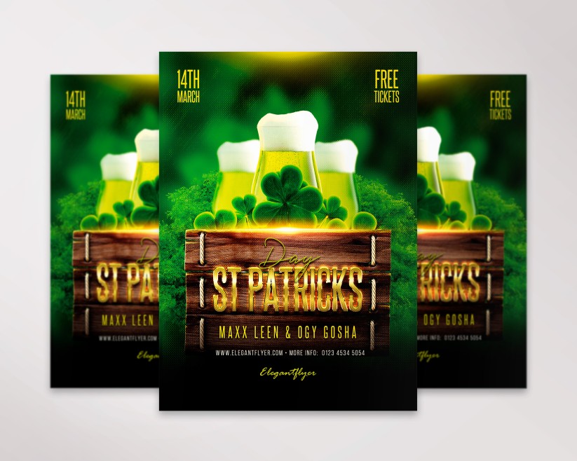 St. Patricks Day Free Flyer PSD Template 6 St. Patricks Day Free Flyer PSD Template 6