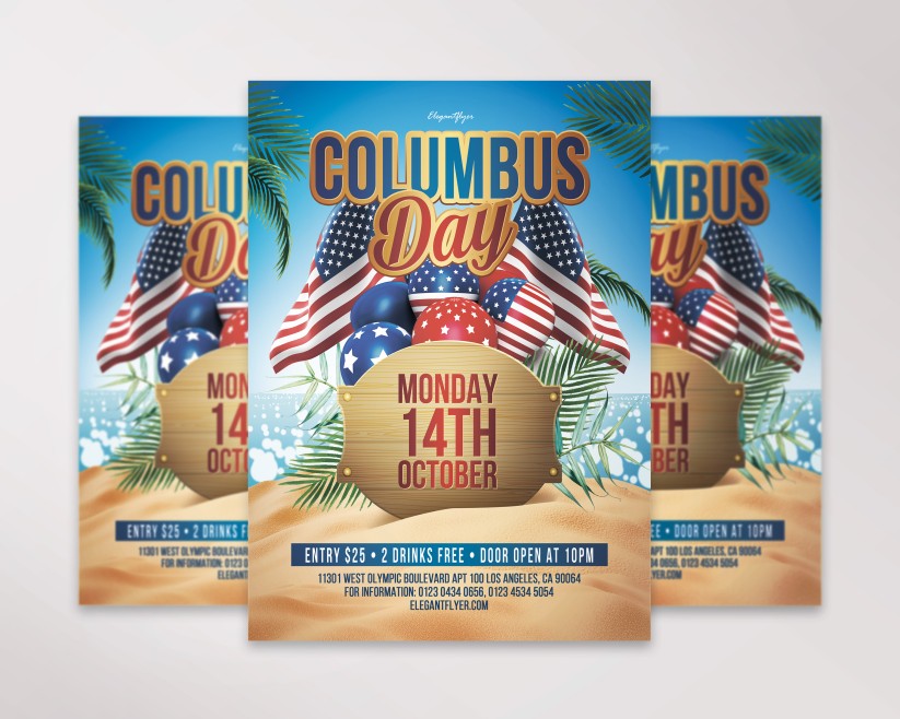 Columbus Day – Free Flyer PSD Template Columbus Day – Free Flyer PSD Template
